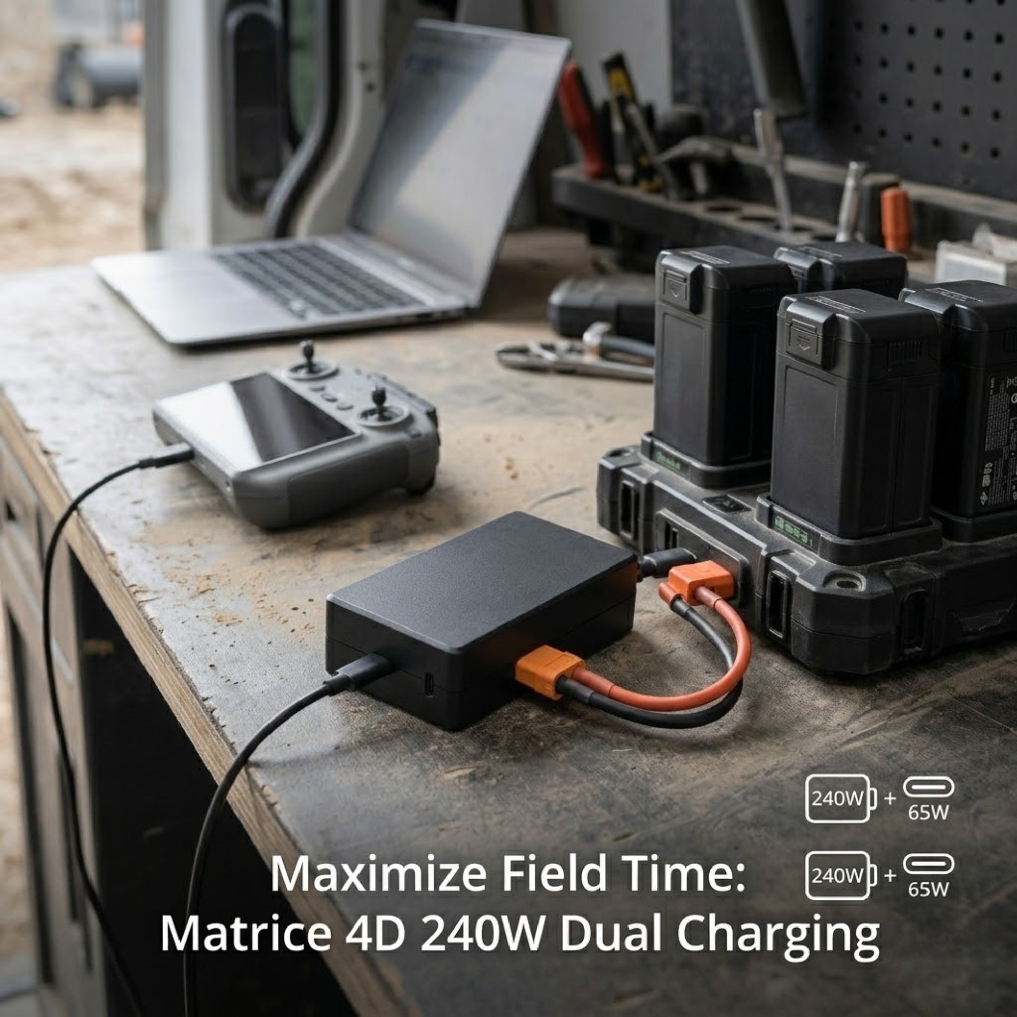DJI 240W Power Adapter - Fast Drone Charging Power Supply