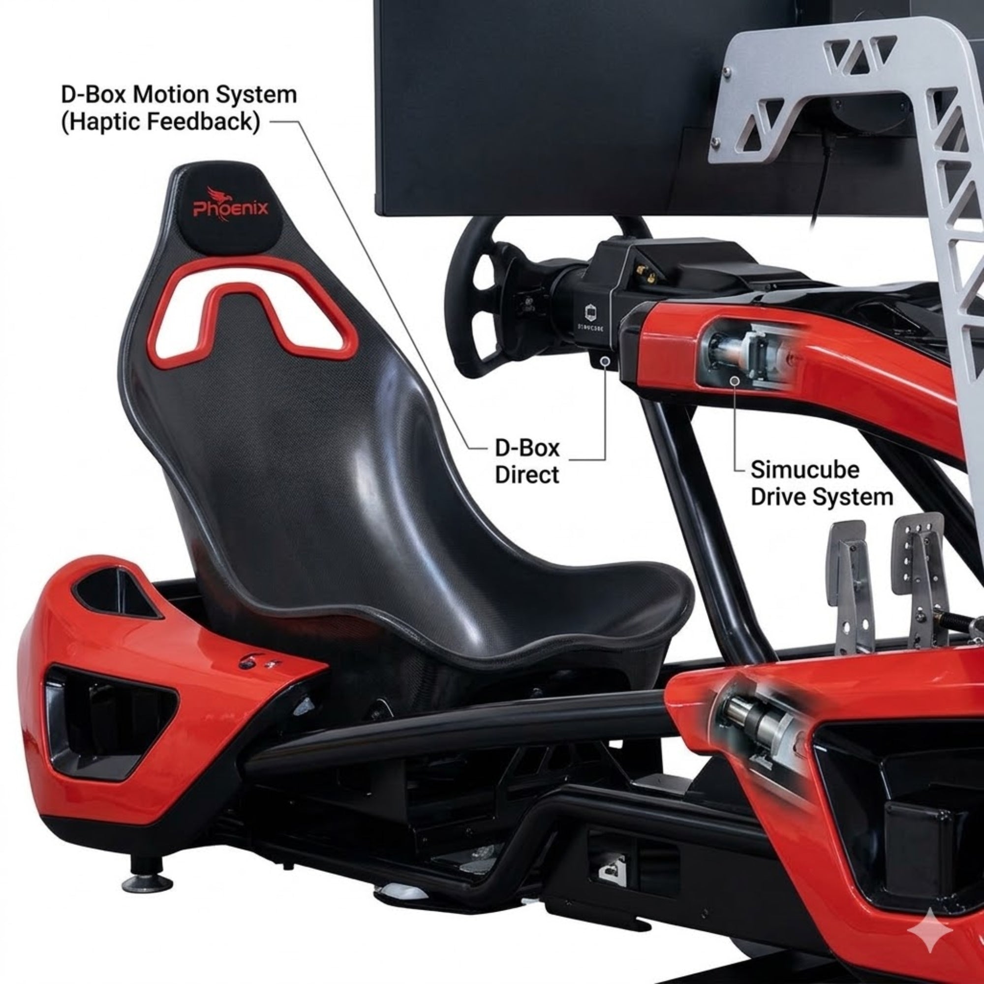 Phoenix Racing Simulator Simucube D-Box Motion 49in Ultrawide ACSimHub