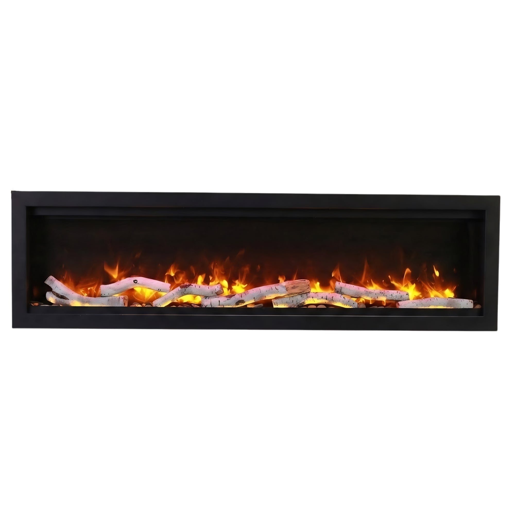 Symmetry Bespoke Smart Electric Fireplace: Indoor/Outdoor Built-in Wall Mounted Heater with WiFi, Bluetooth & Remote Control