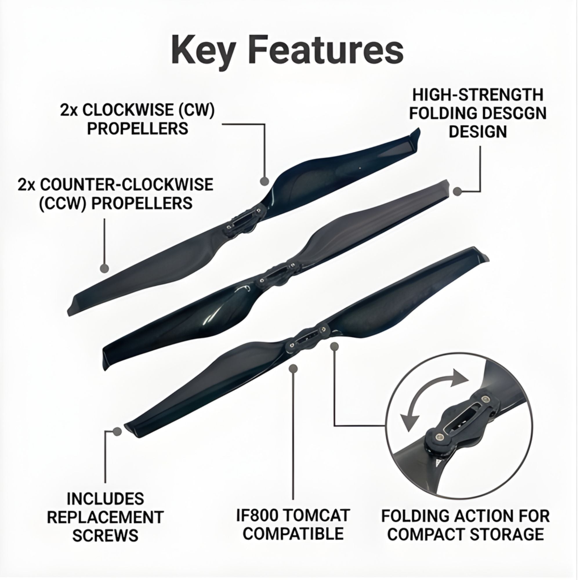 Inspired Flight IF800 Spare Propeller Set - Drone Accessories