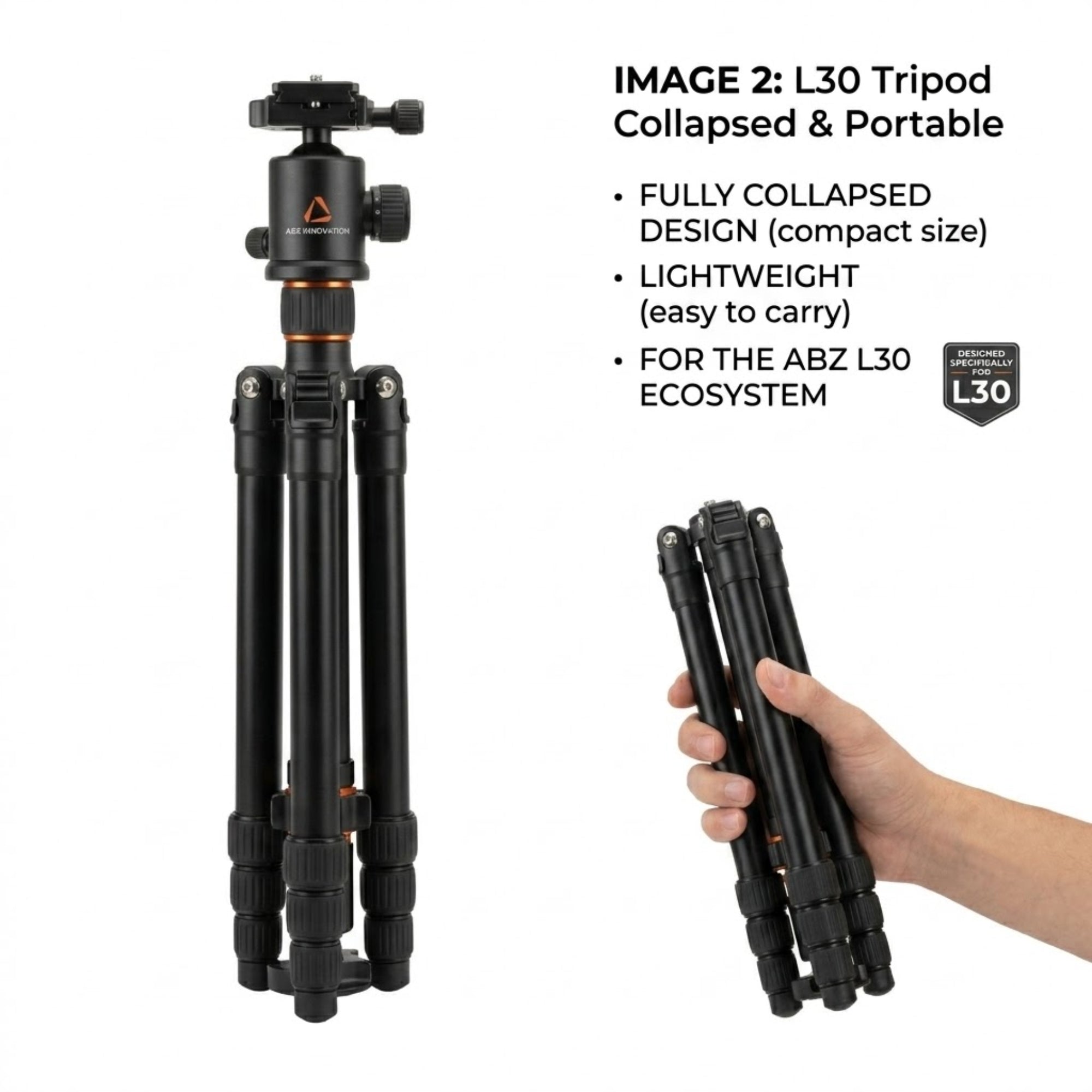 ABZ Innovation L30 Tripod Extension Pole Adjustable Stable Mount Use