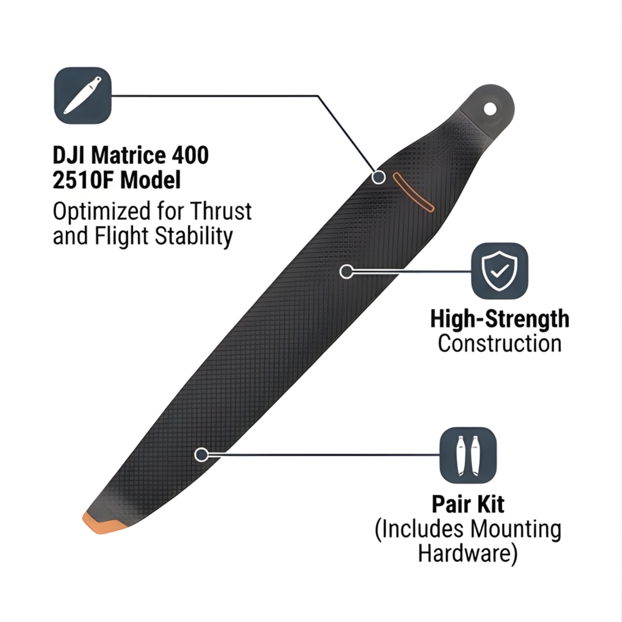 DJI M400 2510F Propeller Pair High-Performance Stable Flight For Drone Use