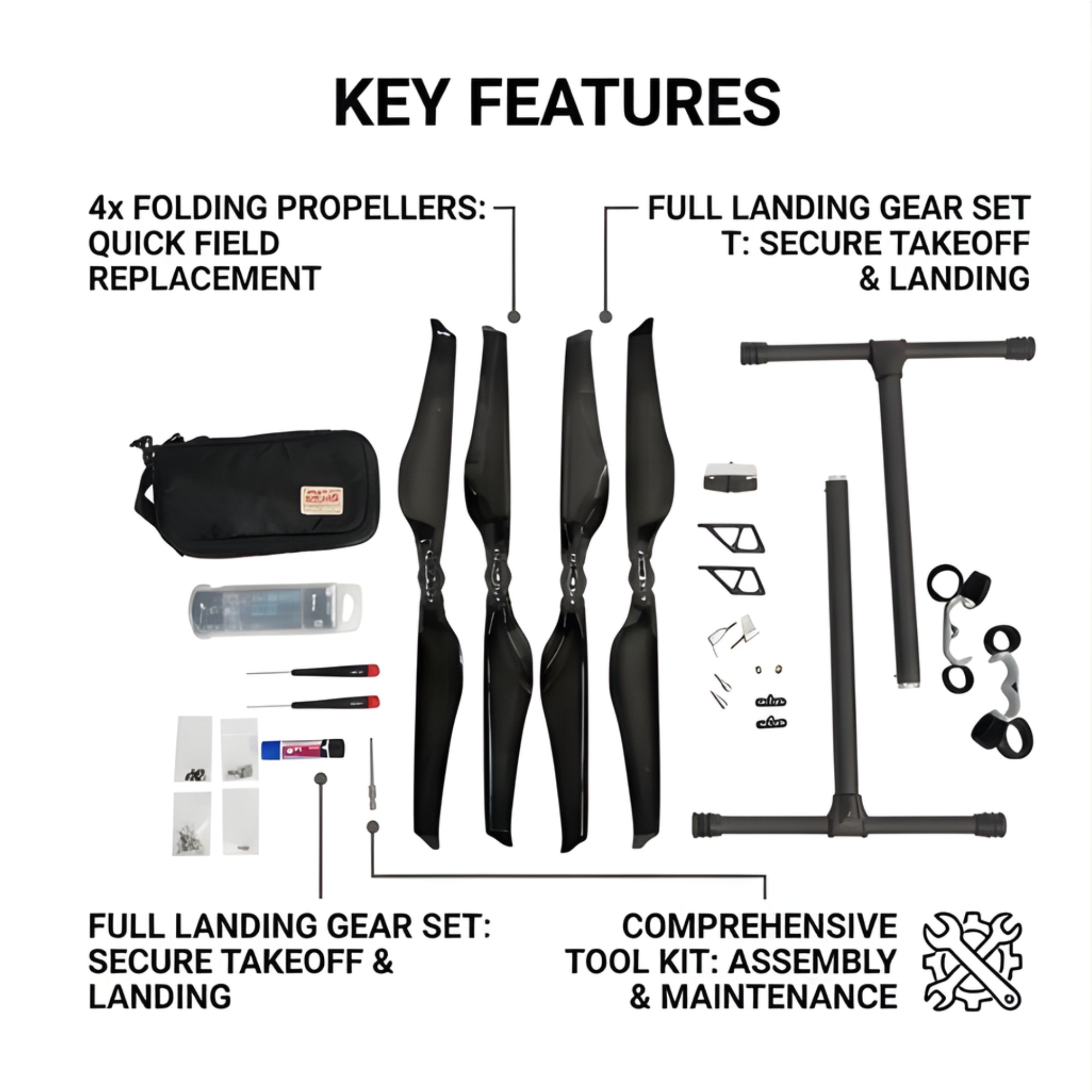Inspired Flight IF800 Spare Part Kit - Drone Maintenance Accessories