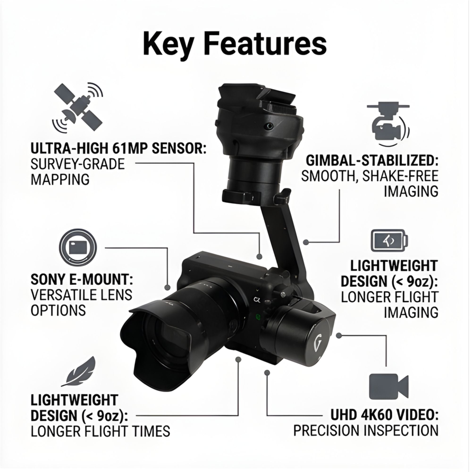 Inspired Flight Sony ILX-LR1 IF800 Payload - Camera Drone Imaging System