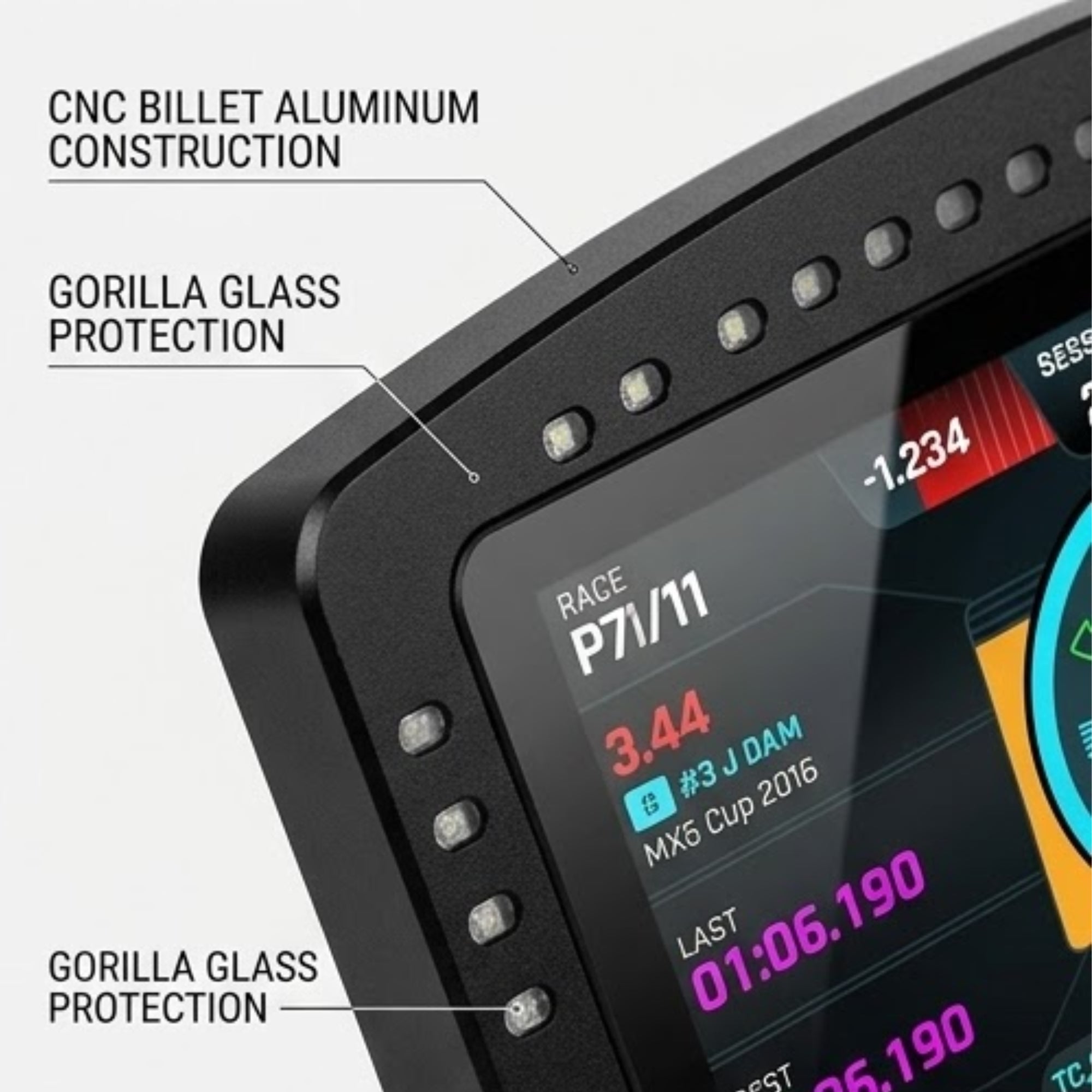 DDU-5T 5” Touch Sim Racing Display SimHub RGB Billet Aluminium Karting