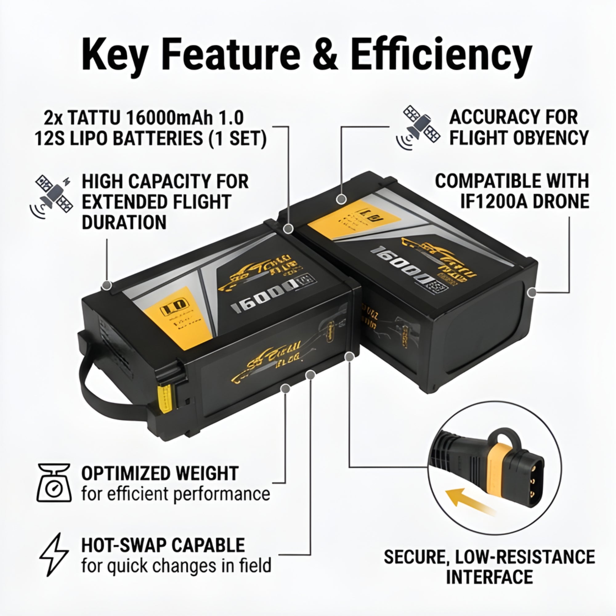 Inspired Flight IF1200A Spare Battery Set (2-Pack) - Drone Power System