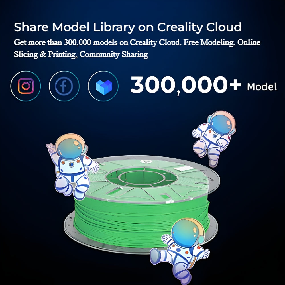 Creality Hyper PLA RFID 1kg 3D Filament 600mm/s Fast Print Durable Stable Creality Cloud