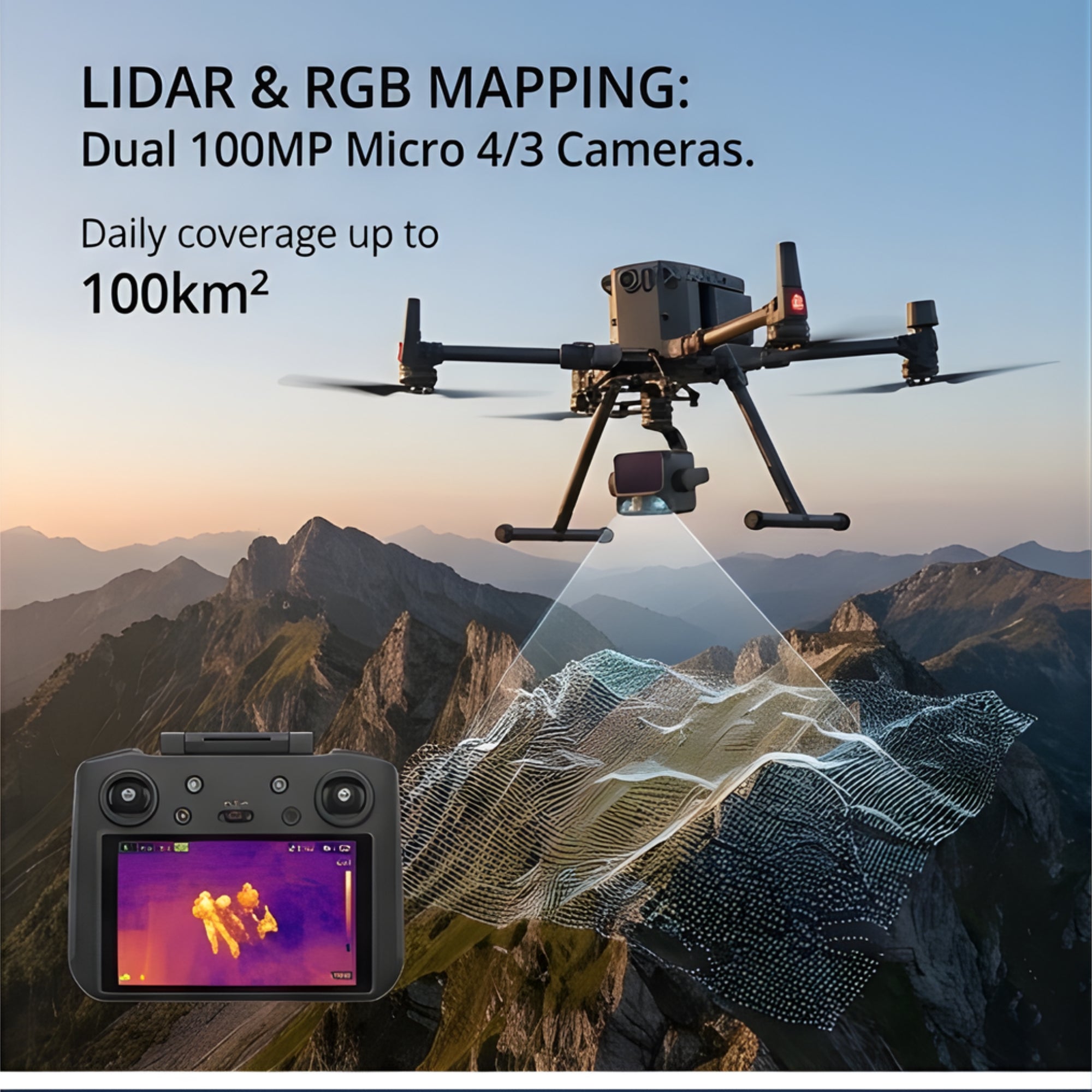 DJI Zenmuse L3 Long-Range LiDAR Survey Mapping High-Precision