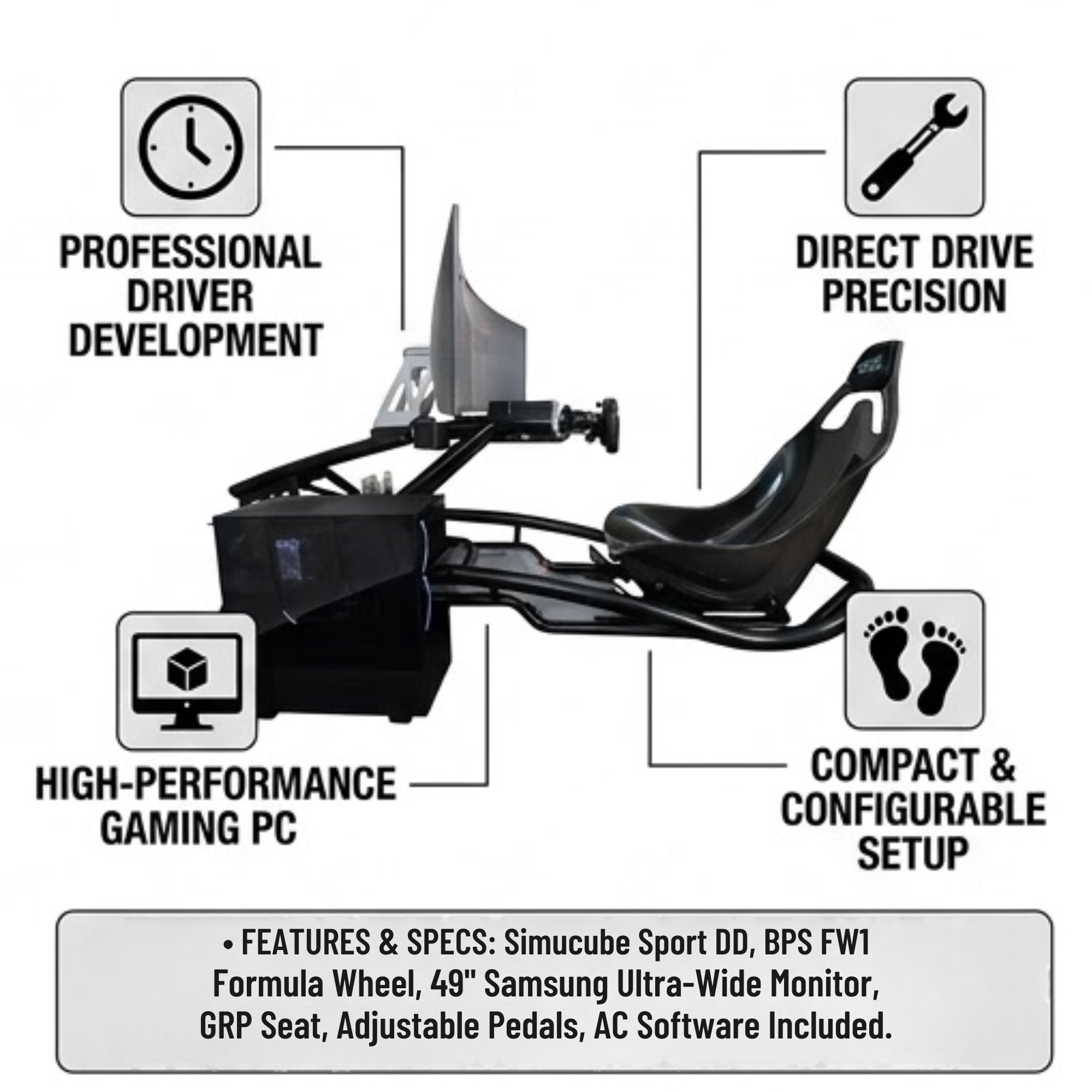 Blade Simulator Standard Simucube Sport Direct Drive Racing Trainer Setup