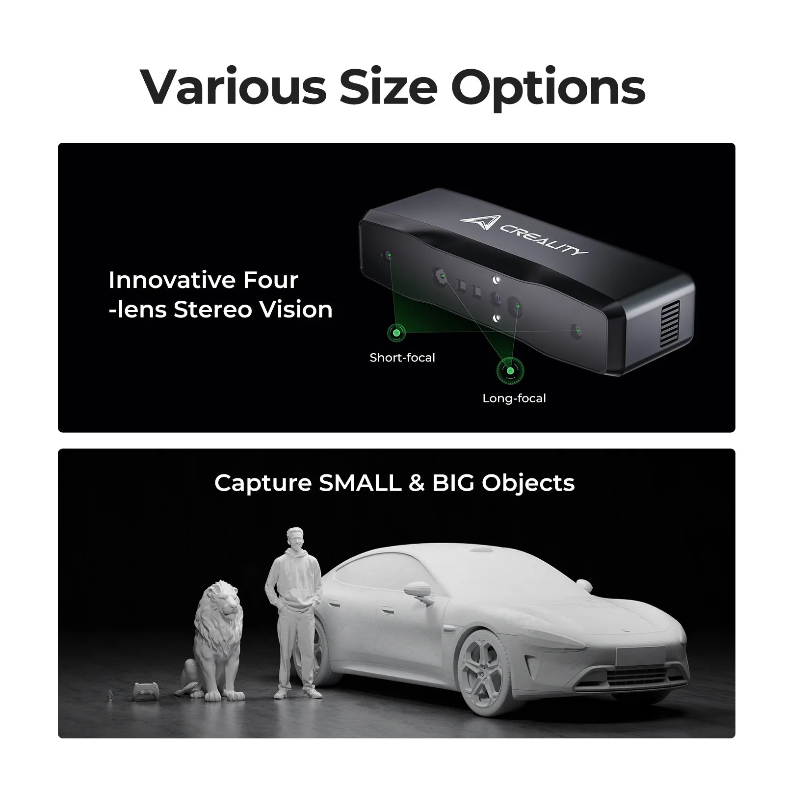 Creality Otter Lite 3D Scanner 0.05mm Wireless Full Color Scan Use