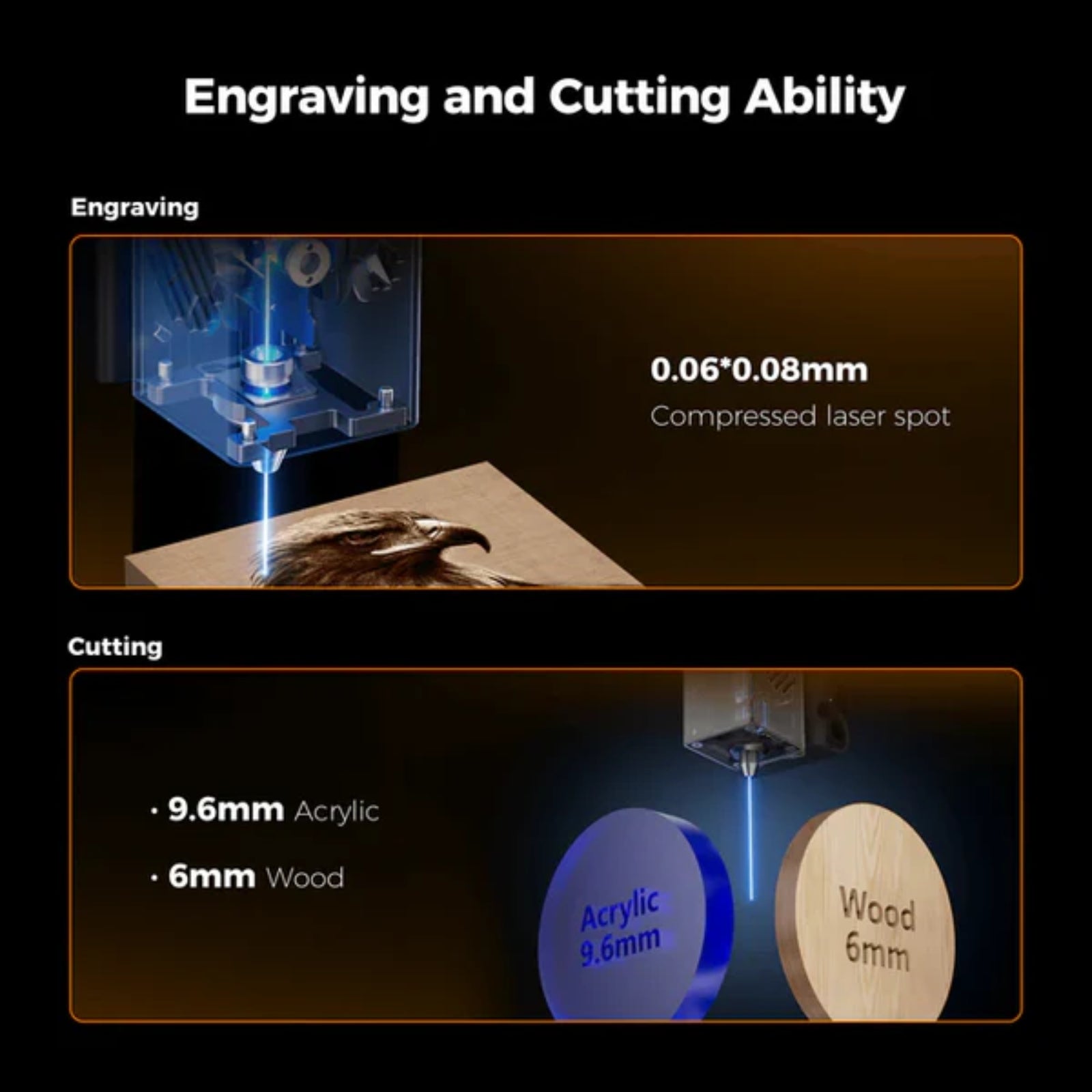 Creality Falcon A1 10W Laser Engraver, 80W Powerful Output, Fully Enclosed