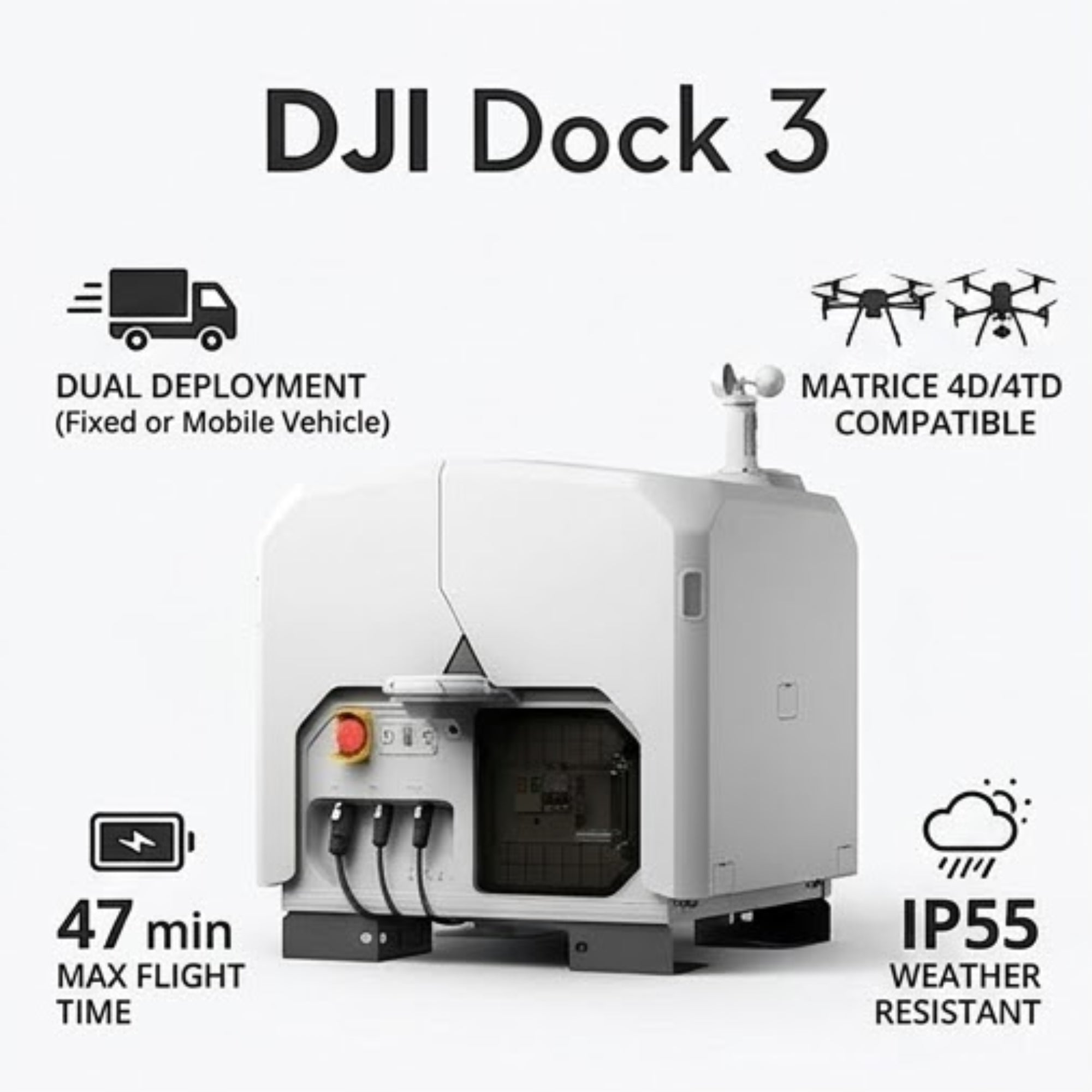 DJI Dock 3 for Matrice 4D/4TD - Autonomous Drone Docking Station