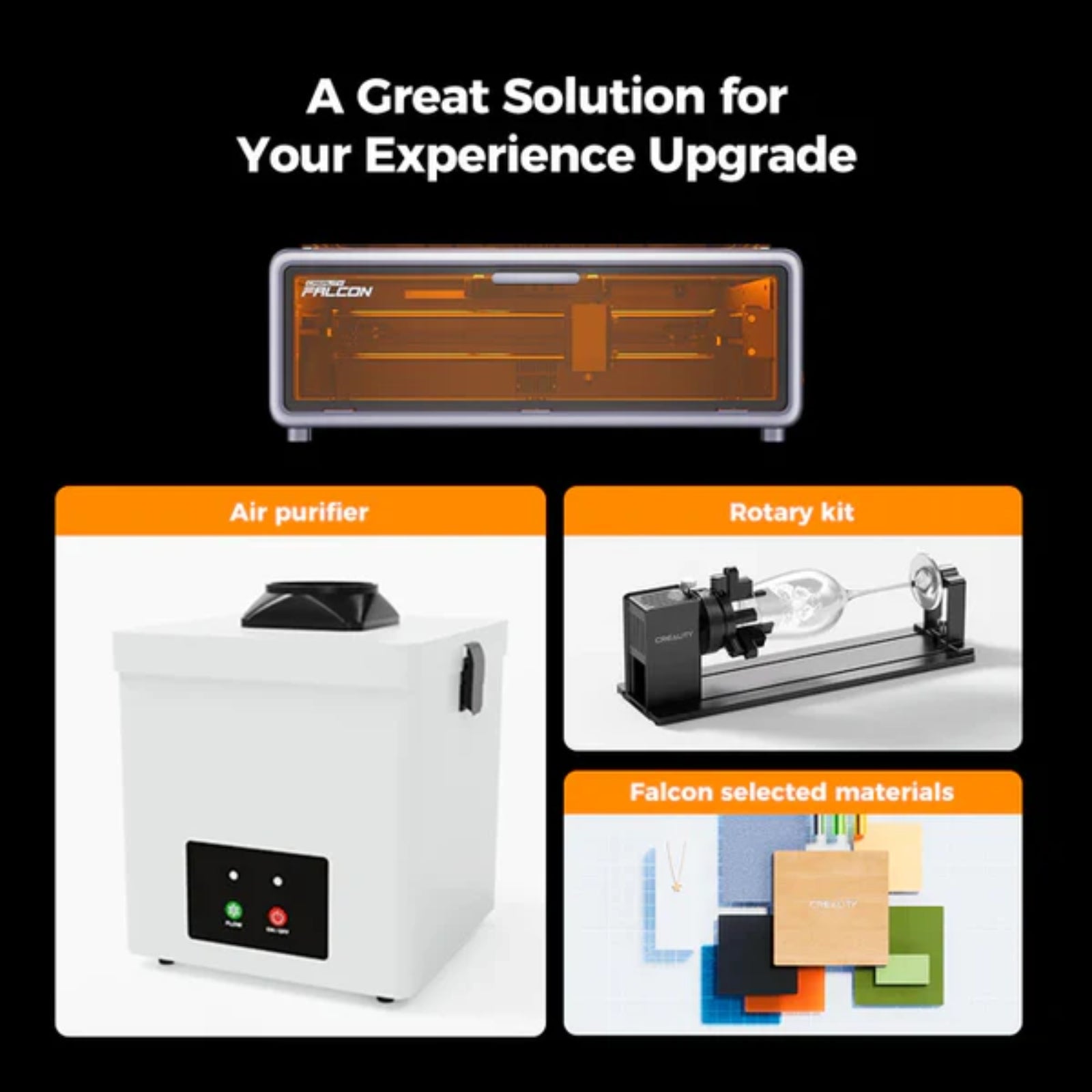 Creality Falcon A1 10W Laser Engraver, 80W Powerful Output, Fully Enclosed