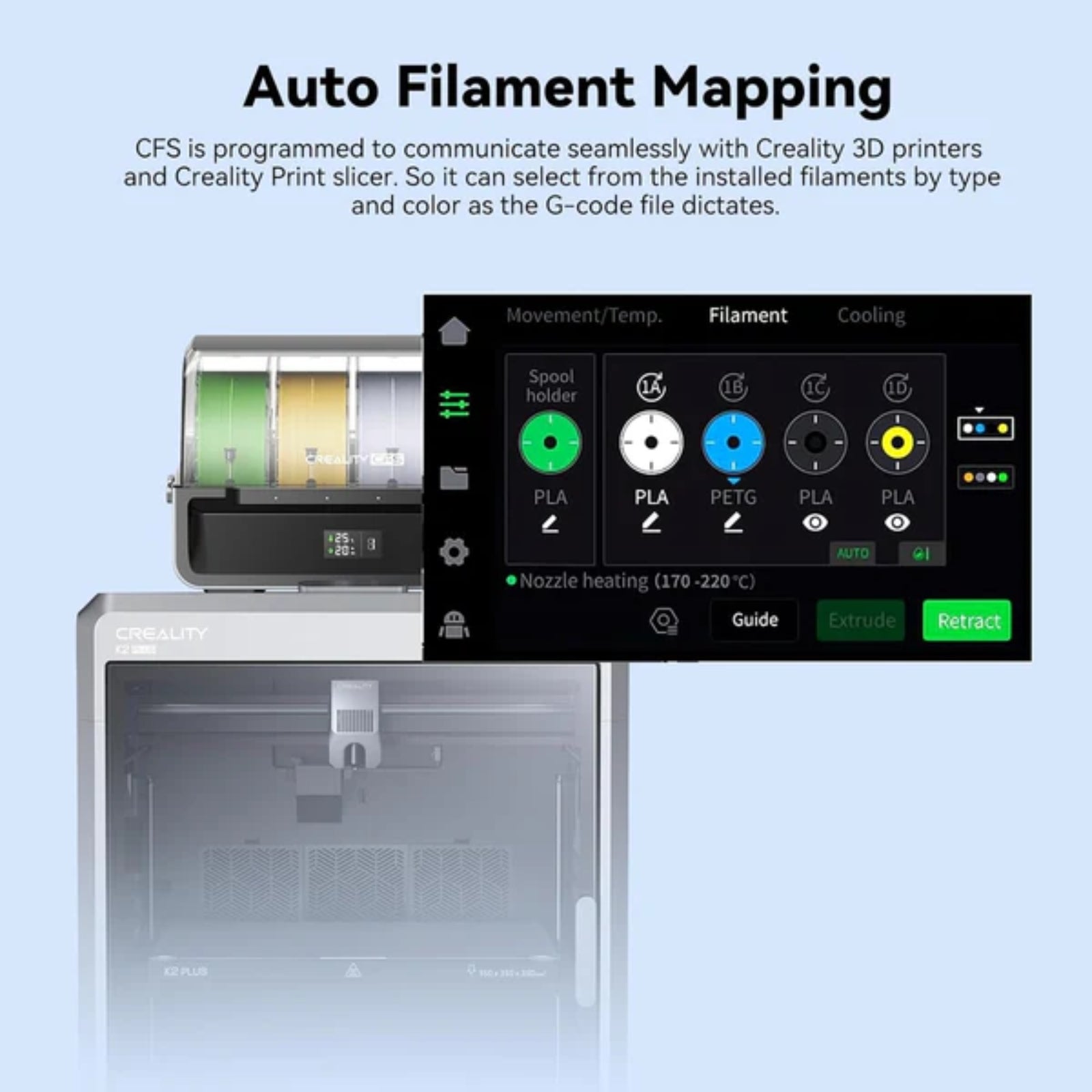 Creality CFS Multi Color System Auto Filament RFID Moisture Control High Quality 3D Printing Use