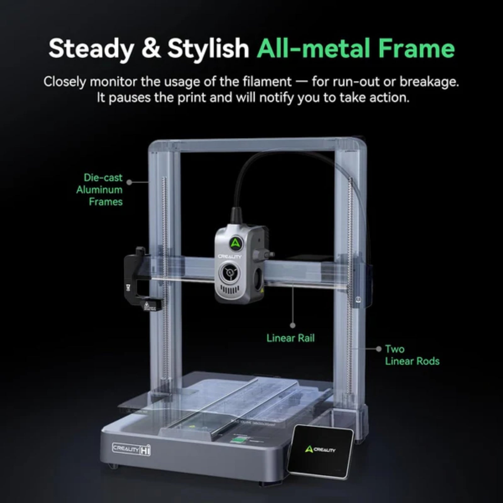 Creality Hi Combo (A) 3D Printer, Multi Color 3D Printer with CFS